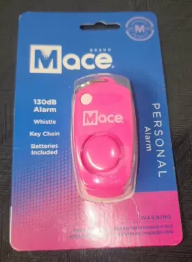 80731 MACE Alarm Pink Key Ring Decibels Whistle 80731 MACE Alarm Pink Key Ring Decibels Whistle