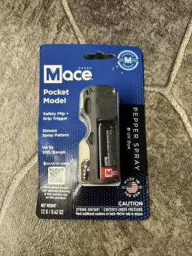 80740 MACE Pocket Pepper Spray Feet Safety Cap Keychain