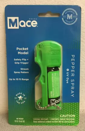 Mace 843925007446 80744 Pocket Model Pepper Spray Neon Green