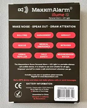 860005229741 MAXXMALARM Illume Keychain Decibel Alert Alarm #2
