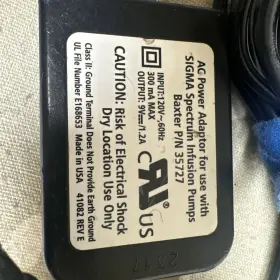 35727 MEDICAL AC ADAPTER Baxter Sigma Spectrum #2