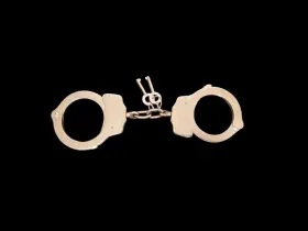 MT-S4508DLB MTECH Handcuff Set Police Double Lock Steel Keys #2