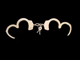 MT-S4508DLB MTECH Handcuff Set Police Double Lock Steel Keys #3
