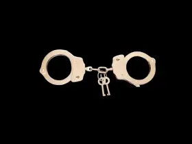 MT-S4508DLB MTECH Handcuff Set Police Double Lock Steel Keys