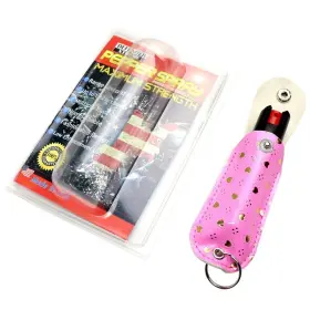 638361819308 OUTDOORKIN Defender Xtreme Pepper Spray Pink Key