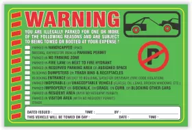 689741552780 PARTH IMPEX Parking Violation Stickers Notice