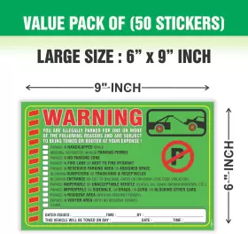 689999334992 PARTH IMPEX Parking Violation Stickers Notice #2
