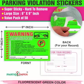 PIMPEX-0087 PARTH IMPEX Parking Violation Stickers Notice Tow #2