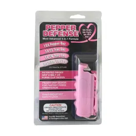 734122003693 PEPPER DEFENSE Stream Spray Pink Belt Clip #3