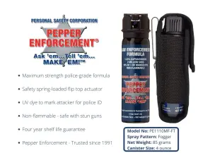 734122008605 PEPPER ENFORCEMENT Fogger Spray Belt Clip #2