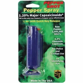 Ps-hc-blue PEPPER SHOT Keychain Spray Defense Safety