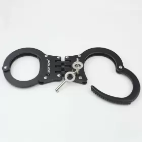 445047677632 POLICE Handcuffs Double Lock Steel Enforcement #3