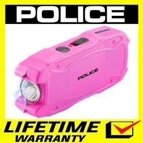 STUN-GUN-1901-PINK POLICE Defense Volt Rechargeable Led
