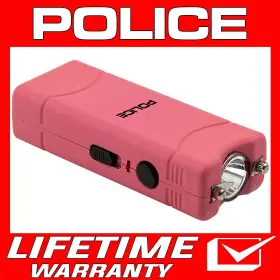 615317635939 POLICE Stun Gun Rechargeable Led Flashlight Pink