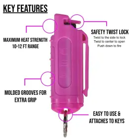 816898020675 POLICE MAGNUM Keychain Pepper Spray Defense Belt #2
