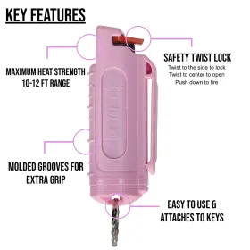 816898020965 POLICE MAGNUM Keychain Pepper Spray Defense Belt #2