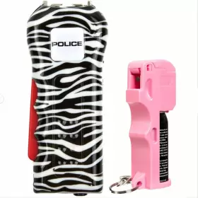 Police Taser-512z Stun Gun Burn Pepper Spray Combo For Self Defense 512 Black And Pink Police Taser-512z Stun Gun Burn Pepper Spray Combo For Self Defense 512 Black And Pink