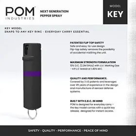 810045420240 POM Pepper Spray Top Keychain Maximum Oc Defense #2