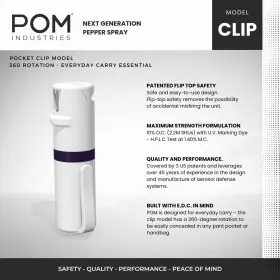 810045420318 POM Pepper Spray Clip Maximum Oc Defense #2