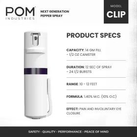 810045420318 POM Pepper Spray Clip Maximum Oc Defense #3