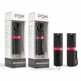 Pom 810045420547 Pepper Spray Combo Pack Clip And Keychain - Maximum Strength Oc Self Defe