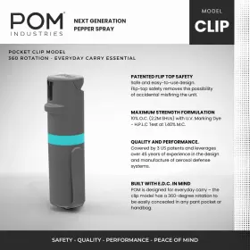 850000253032 POM Pepper Spray Top Pocket Clip Maximum Oc #2