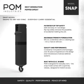850000253339 POM Pepper Spray Top Snap Hook Maximum Oc Ta #3