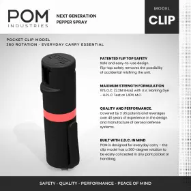 850000253377 POM Pepper Spray Top Pocket Clip Maximum Oc #2
