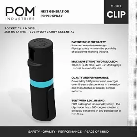 850000253384 POM Pepper Spray Top Pocket Clip Maximum Oc #2