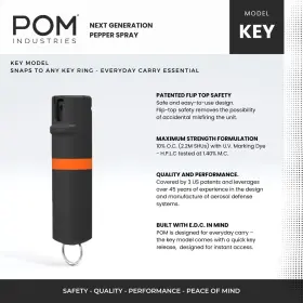 850000253483 POM Pepper Spray Top Keychain Maximum Oc Defense #2
