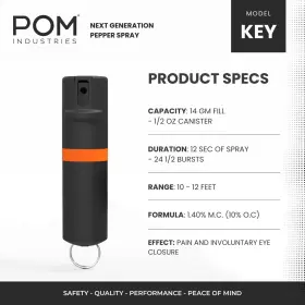 850000253483 POM Pepper Spray Top Keychain Maximum Oc Defense #3