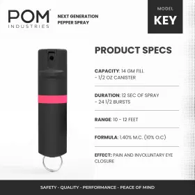 850000253490 POM Pepper Spray Top Keychain Maximum Oc Defense #3