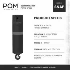850000253704 POM Pepper Spray Top Snap Hook Maximum Oc Ta #2