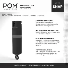 850000253704 POM Pepper Spray Top Snap Hook Maximum Oc Ta #3