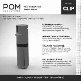 850000253872 POM Pepper Spray Top Pocket Clip Maximum Oc #2
