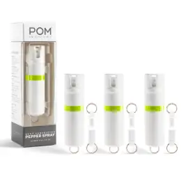 Pom B08ywf3v7x Pepper Spray Keychain Quick Key Release For Instant Access Flip Top Safety