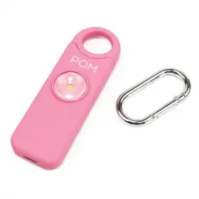 Pom Industries 810045423760 Personal Safety Alarm Usb-c Rechargeable - 130db Siren With Led Light Pink Pom Industries 810045423760 Personal Safety Alarm Usb-c Rechargeable - 130db Siren With Led Light Pink