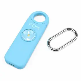 Pom Industries 810045423777 Personal Safety Alarm Usb-c Rechargeable -130db Siren With Led Light -aqua Blue Pom Industries 810045423777 Personal Safety Alarm Usb-c Rechargeable -130db Siren With Led Light -aqua Blue