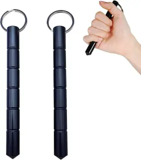 Ptahan 313032263221 2 Pcs Self Defense Keychain Set Portable Metal 2-pack Of Aluminum Blun