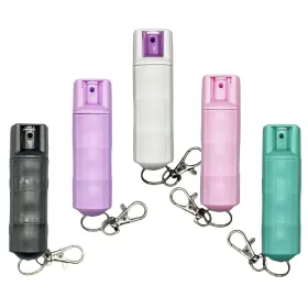 CHT093 PUEZOKLY Action Pepper Spray Keychain Girls Women