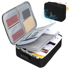 Q-FDB-B-01 QUKBETO Fireproof Document Box Important Organizer