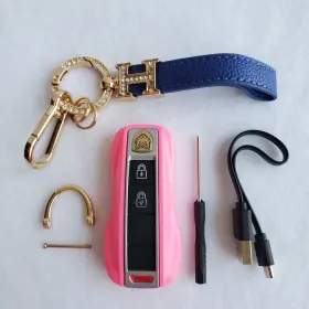 737686536515 RECOLORFINE Pink Mini Stun Gun Safety Led #3