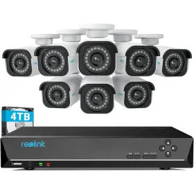Reolink Rlk8-520d4-5mp 4k Security Camera System W Person Vehicle Detection 24-7 Recording