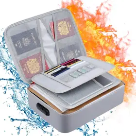 606314888336 RUBOKA Fireproof Document Bag Lock File Storage