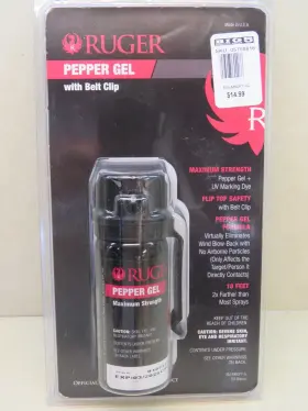 RUM60FTG RUGER Pepper Gel Belt Clip Sprays Feet Eliminates