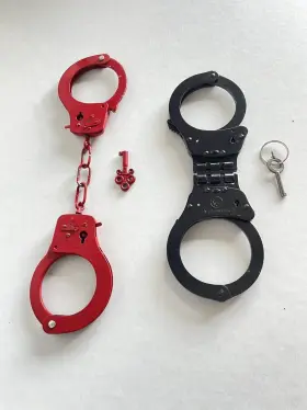 59786 S-DEFENSE Double Lock Steel Hinged Police Handcuffs #3