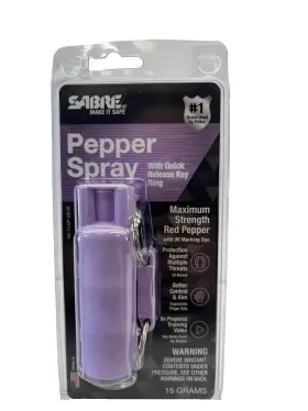 023063105017 SABRE Pepper Spray Keychain Release Lavender
