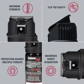 023063108599 SABRE Crossfire Pepper Gel Defense Deploys Angle #2