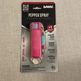 023063115375 SABRE Pepper Spray Keychain Release Pink