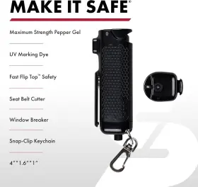 Se-bk-amz SABRE Safe Escape Pepper Gel Seat Belt Cutter #2